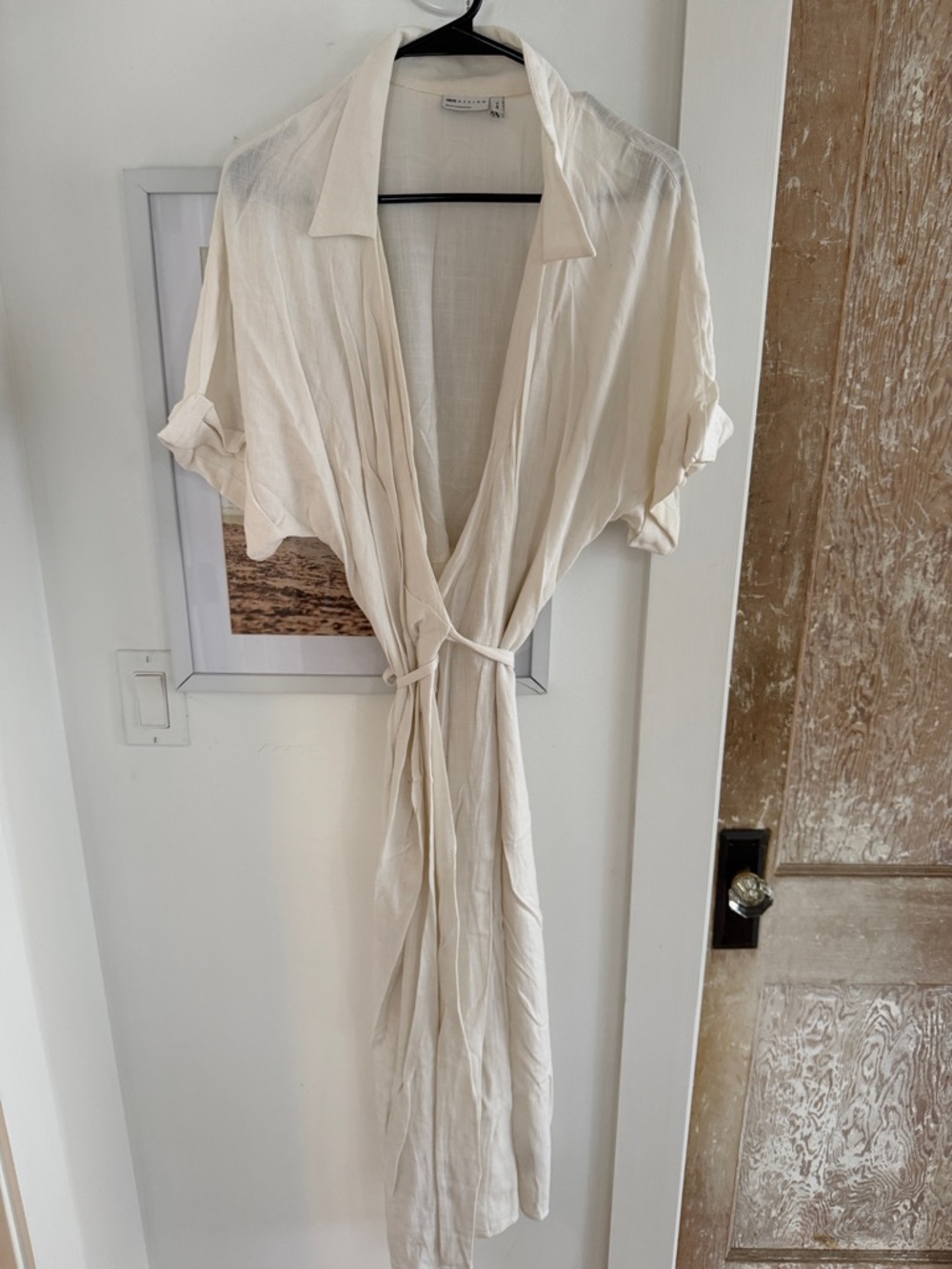 Women's Cream Wrap Dress